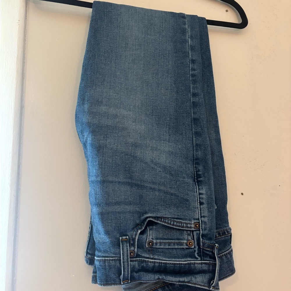 Hollister Blue Slim Straight Jeans with Classic Medium Wash